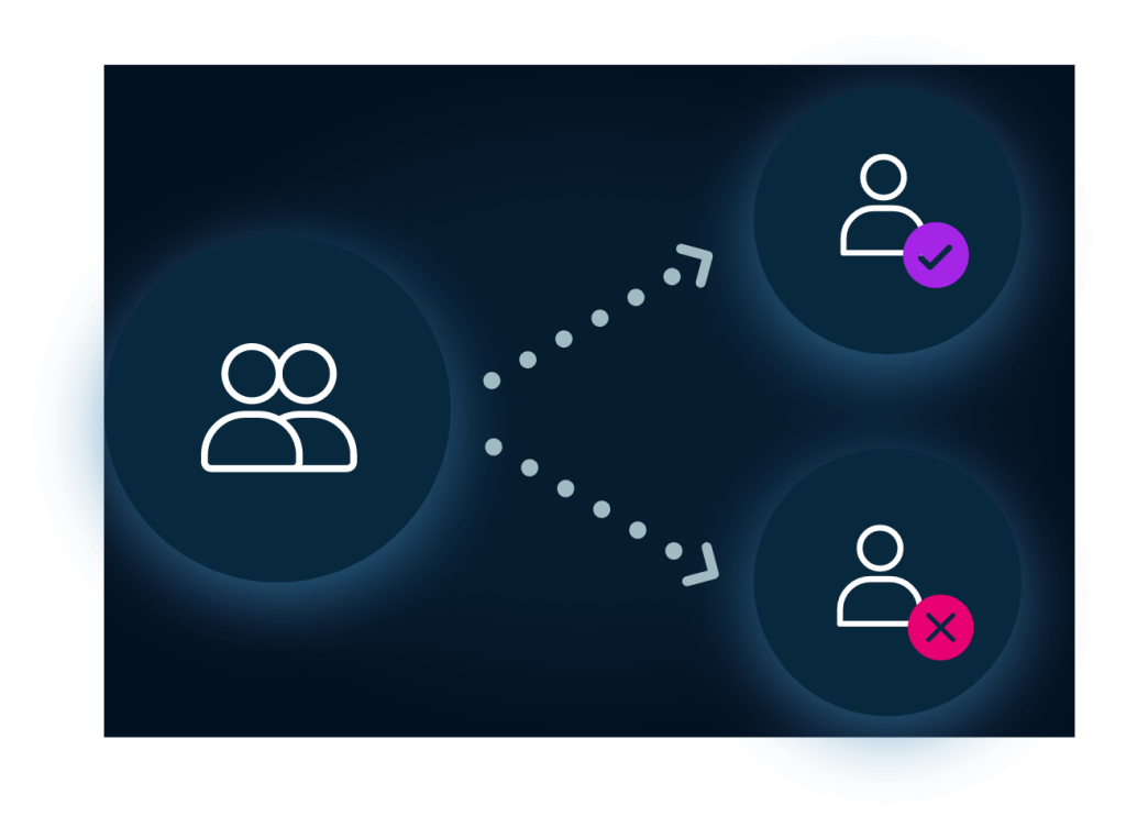 A network administrator determining which user to give access privileges to.